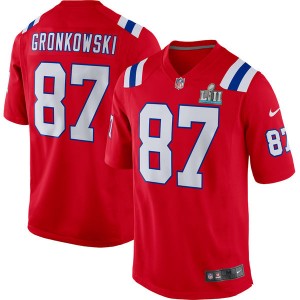 Hommes New England Patriots Rob Gronkowski Nike Rouge Super Bowl IIL Bound maillots de jeu
