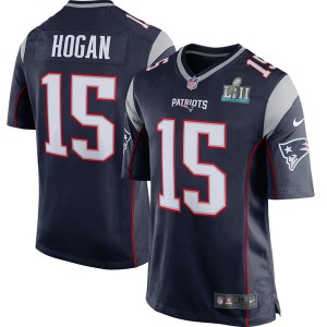 Hommes New England Patriots Chris Hogan Nike Navy Super Bowl IIL Bound maillots de jeu