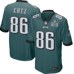 Hommes Philadelphia Eagles Zach Ertz Nike Vert Super Bowl IIL Lié Jeu maillots