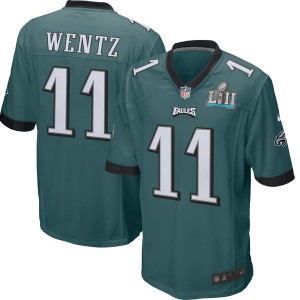 Hommes Philadelphia Eagles Carson Wentz Nike Vert Super Bowl IIL Lié maillots de jeu Hommes Philadelphia Eagles Carson Wentz Nike Vert Super Bowl IIL Lié maillots de jeu