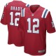 Mens Patriots de la Nouvelle-Angleterre Tom Brady Nike rouge alterner jeu maillots