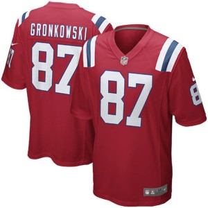Mens New England Patriots Rob Gronkowski Nike rouge alterner jeu maillots