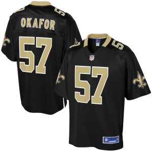 Hommes New Orleans Saints Alex Oum NFL Pour Ligne joueur noir maillot