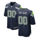 Homme Seattle Seahawks Nike Collège Marine maillot de jeu personnalisé