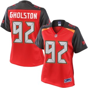 Femmes NFL Pro Line William Gholston Rouge Tampa Bay Buccaneer maillots