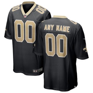 Men's New Orleans Saints Nike Black 2018 maillots de jeu personnalisés