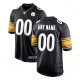 Hommes Pittsburgh Steelers Nike Noir maillot de jeu personnalisé