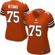 Women Nike Cleveland Browns &75 Joel Bitonio Elite Orange Alternate NFL Jersey