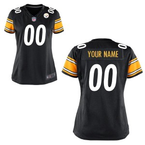 Femmes Pittsburgh Steelers Nike black maillot de jeu personnalisé