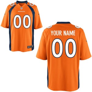 Hommes Denver Broncos Nike orange jeu personnalisÃ© maillot