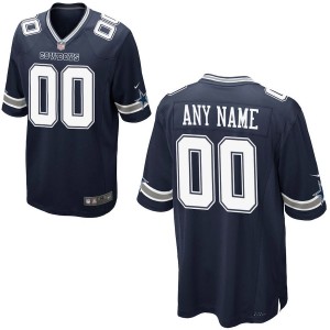 Hommes Dallas Cowboys Nike Navy maillot de jeu personnalisÃ©