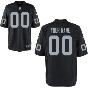 Hommes Oakland Raiders Nike black maillot de jeu personnalisÃ©