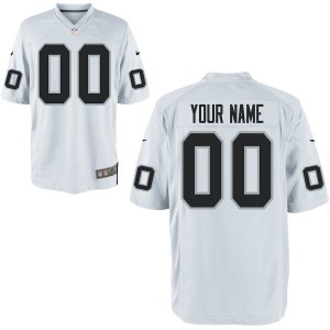 Nike hommes Oakland Raiders jeu personnalisÃ© maillots blancs