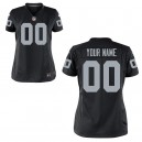 Femmes Oakland Raiders Nike black maillot de jeu personnalisé