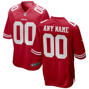 Hommes de San Francisco 49ers Nike Rouge 2018 maillots de jeu personnalisés