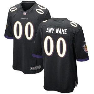 Hommes Baltimore Ravens Nike noir alternative Réplique Personnalisé Jeu maillots