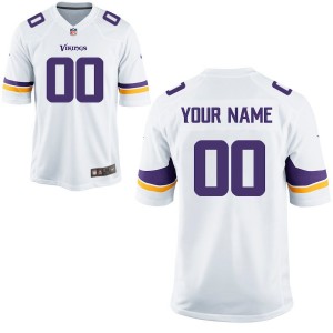 Nike hommes Minnesota Vikings personnalisÃ© maillot de jeu blanc