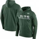 De hommes Jets de New York Nike vert À-côté Circuit Pullover Hoodie de Performance