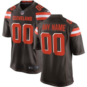 Browns de Cleveland de hommes Nike marron maillot de jeu personnalisÃ©