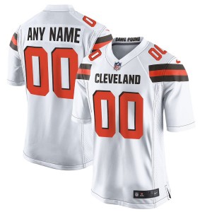 Browns de Cleveland de l’homme Nike maillot jeu blanc personnalisé