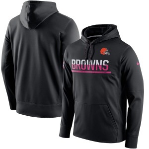 Browns de Cleveland de hommes Nike Breast Cancer Awareness Circuit Performance Pullover noir Hoodie Browns de Cleveland de hommes Nike Breast Cancer Awareness Circuit Performance Pullover noir Hoodie