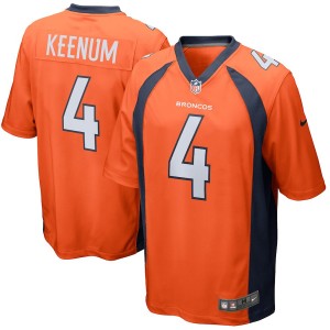 Broncos de Denver masculine affaire Keenum Nike maillots de jeu Orange