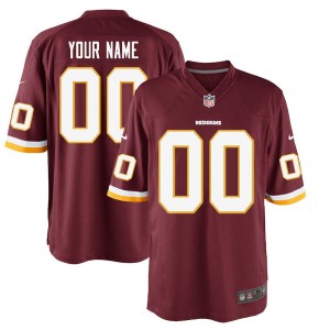 Nike de Washington Redskins hommes Bordeaux maillot de jeu personnalisÃ©