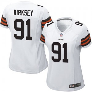 Femmes Nike Cleveland Browns # 91 Christian Kirksey Élite blanc NFL Maillot Magasin