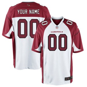 Arizona Cardinals Nike Cardinal Custom Blanc jeu maillots masculine