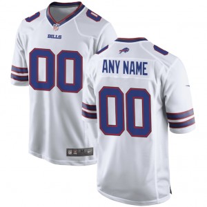 Hommes Buffalo Bills Nike personnalisé maillot d’élite remplaçant blanc