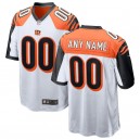 Cincinnati Bengals Nike de hommes maillot jeu personnalisé de 2018 blanc