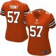 Women Nike Cleveland Browns &57 Christian Yount Elite Orange Alternate NFL Jersey