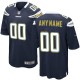 Los Angeles chargeurs Hommes Nike Navy Custom jeu maillots