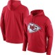 Hommes Kansas City Chiefs Nike rouge circuit logo Essential performance pull Hoodie