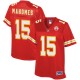 Femmes Kansas City Chiefs Patrick Mahomes NFL Pro Line Rouge Player Maillot