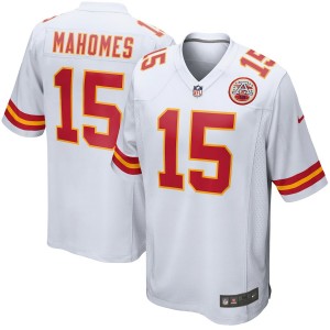 Hommes Kansas City Chiefs Patrick Mahomes maillot Nike Blanc Jeu