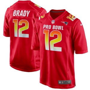 Hommes AFC Tom Brady Nike Rouge 2019 Pro Bowl jeu maillots