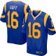 Les hommes de Los Angeles Rams Jared Goff Nike Royal jeu joueur maillot