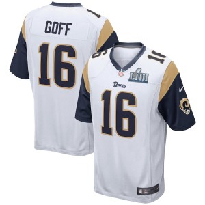 Les hommes de Los Angeles Rams Jared Goff Nike White Super Bowl LIII liÃ© maillots de jeu