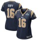 Les femmes de Los Angeles Rams Jared Goff maillot de jeu Nike Navy Super Bowl LIII Bound