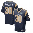 Les hommes de Los Angeles Rams Todd Gurley II Nike Navy Super Bowl LIII li&eacute; jeu Maillot