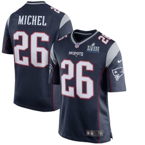 Les hommes de la Nouvelle-Angleterre Patriots Sony Michel Nike Navy Super Bowl LIII Bound jeu maillots