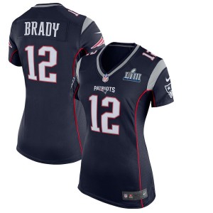 Les femmes de la Nouvelle-Angleterre Patriots Tom Brady Nike Navy Super Bowl LIII Bound maillots de jeu Les femmes de la Nouvelle-Angleterre Patriots Tom Brady Nike Navy Super Bowl LIII Bound maillots de jeu