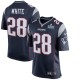 New England Patriots James blanc Nike Navy Super Bowl LIII lié maillot de jeu pour hommes