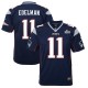 Enfants New England Patriots Julian Edelman Nike marine Super Bowl LIII lié maillot de jeu