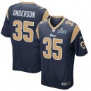 Hommes de Los Angeles béliers C.J. Anderson Nike Navy Super Bowl LIII lié maillot de jeu