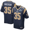 Hommes de Los Angeles b&eacute;liers C.J. Anderson Nike Navy Super Bowl LIII li&eacute; maillot de jeu