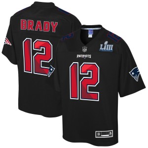 New England Patriots Tom Brady NFL Pro Line hommes par Fanatics marque noir Super Bowl LIII champions Fashion Player maillot