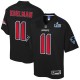 New England Patriots Julian Edelman NFL Pro ligne des hommes par Fanatics noir Super Bowl LIII champions Fashion Player maillot