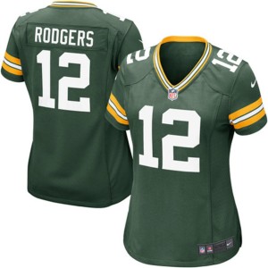 Green Bay Packers pour femmes Aaron Rodgers maillot de jeu Nike vert